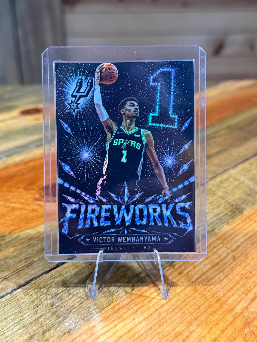 Victor Wembanyama San Antonio Spurs ‘Fireworks’ Custom Basketball Card